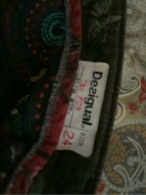 Desigual Black Jeans with Multicolor Trim